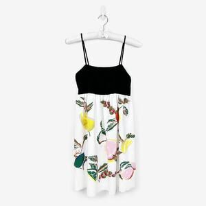 Zara Fruit Print Mini Dress Size M Playful Beach Vacation Resort Summer Girlcore